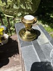 Beautiful Waterford Hurricane Candle Holder, Solid Brass Base — photo 8