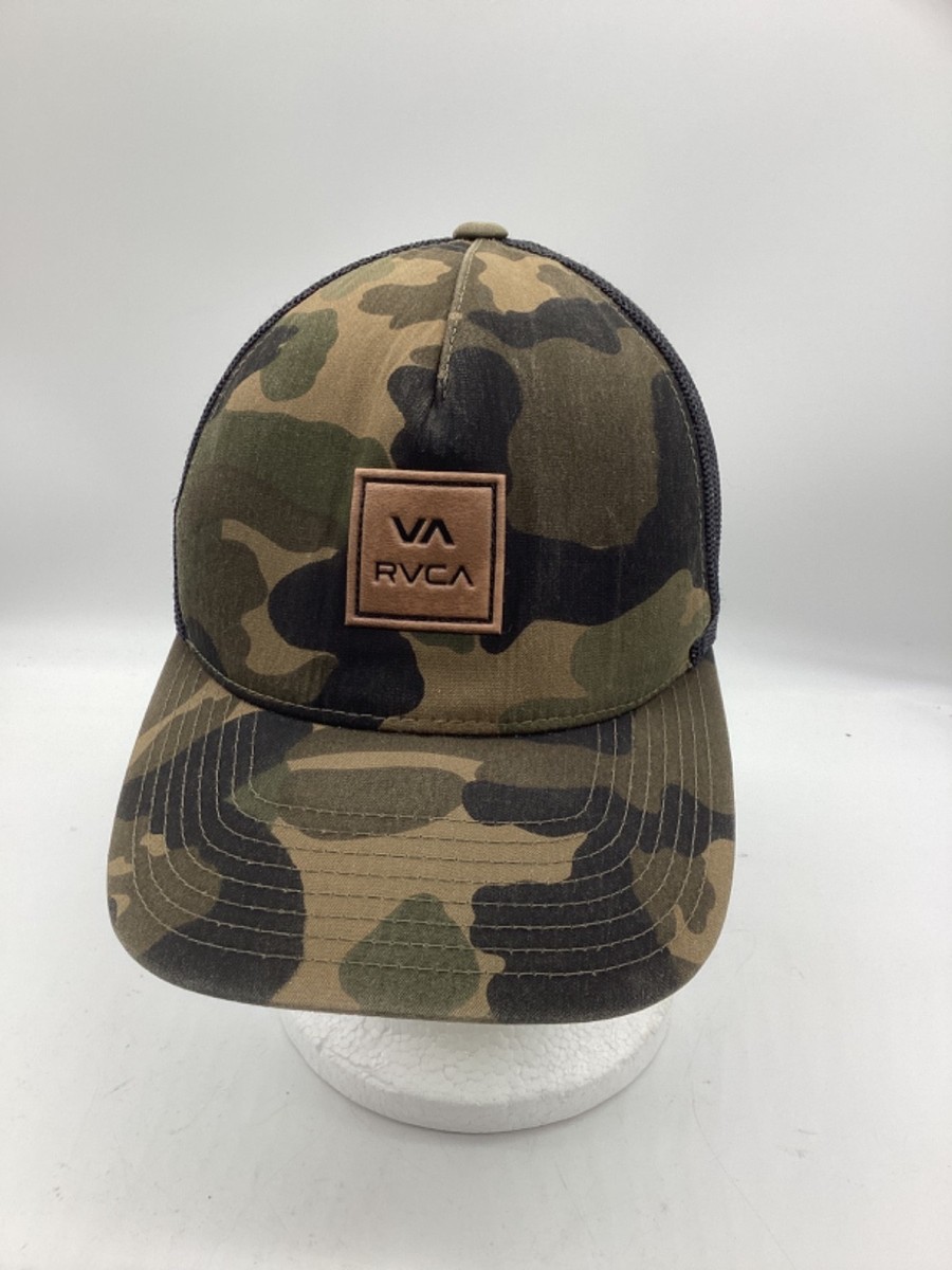 RVCA Camo Black Mesh Snapback Baseball Cap H6 | eBay
