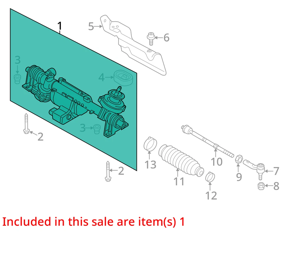 2008 Volkswagen Jetta Steering Gear Rack & Pinion OEM 138K Miles - LKQ434053752 - Image 4 of 4
