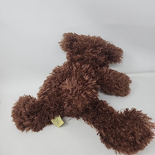 Target Dark Chocolate Brown Shaggy Teddy Bear Bow Plush 13" Stuffed Animal - 第 4/5 張圖片