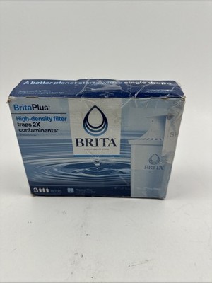 Brita Plus Replacement Water Filter, High-Density Pitchers 3-pack