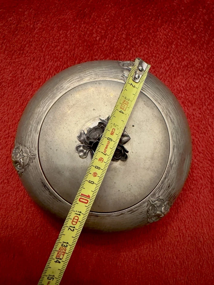 SCATOLA ANTICA VINTAGE PORTAGIOIE ARGENTO 800 - Immagine 3 di 4