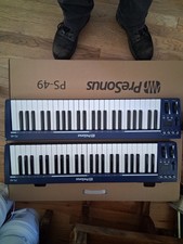 PreSonus PS-49 49-Key MIDI Keyboard Controller, Pitch Bend, Mod Wheel, USB Out