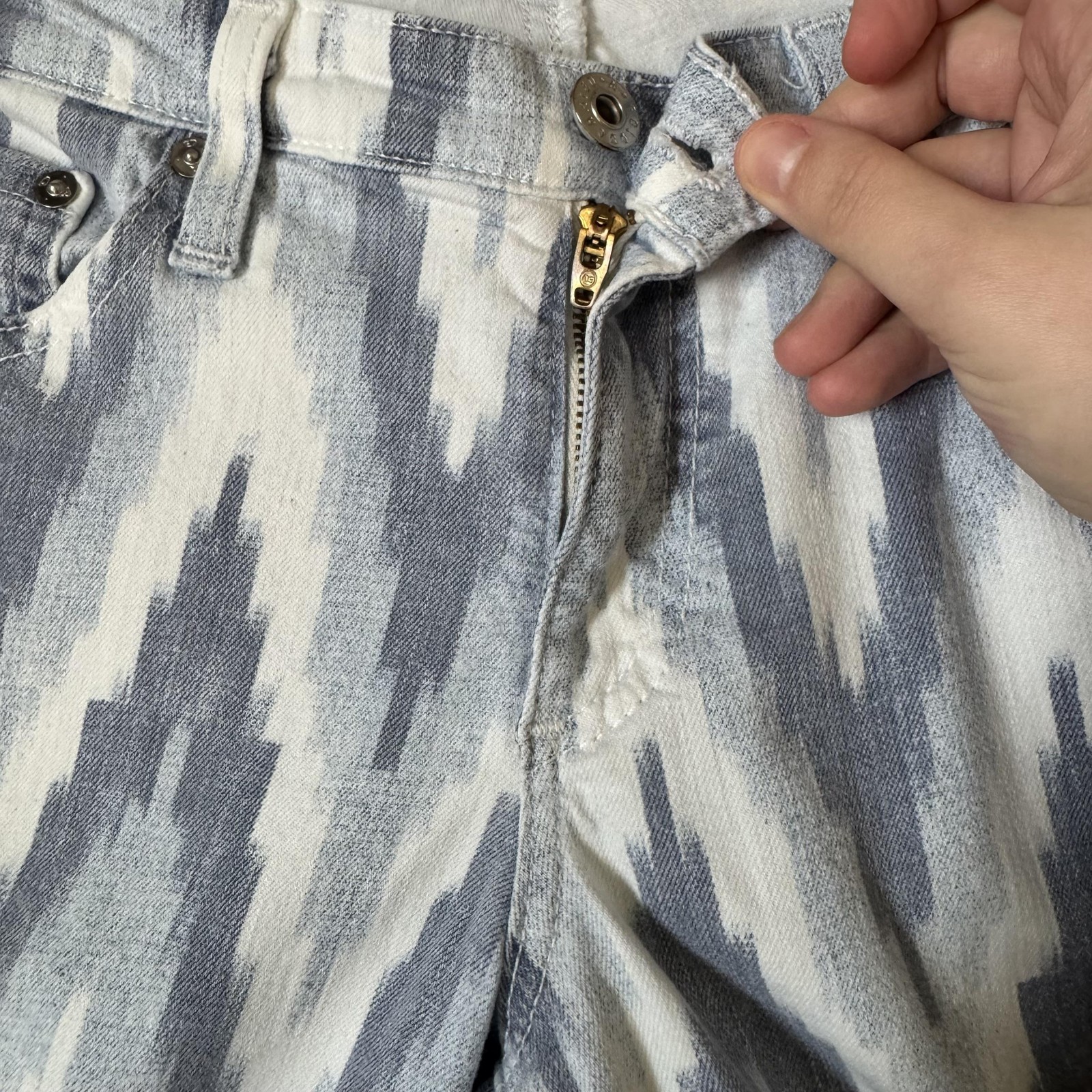 AG Adriano Goldschmied Jeans Womens 30R Blue Ikat Stilt Cigarette Skinny USA thumbnail 6