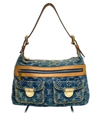 No Import Fees! Louis Vuitton Denim Baggy PM Great Condition! With Dust Bag