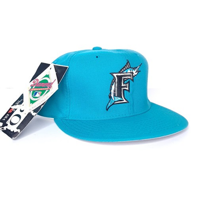 #ad #ad Vintage 90s Florida Marlins Hat New Era Diamond Pro Model 7 3 8 Wool USA $48.73