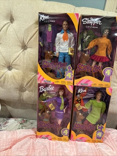 Barbie Skipper Ken Scooby-Doo Daphne Shaggy Velma Doll Set 2002