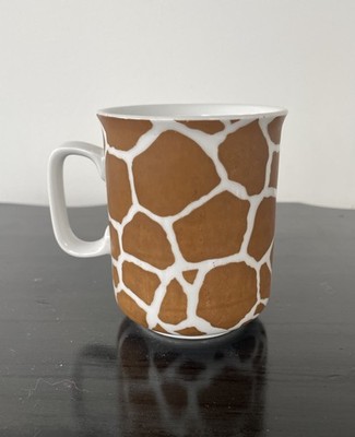 Vintage Sak Fifth Avenue West Germany Animal Print Coffee Mug Giraffe Pattern