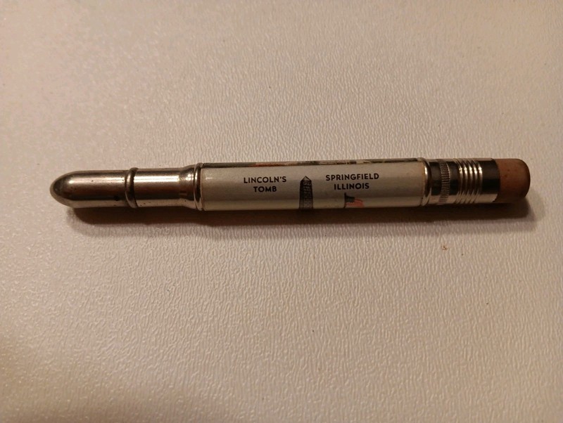 Vintage Lincoln's Tomb, Souvenir Bullet Pencil