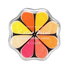 Petal Stamp Ink Pad, 4.3 Inch Washable Craft Stamps Inkpad, Summer