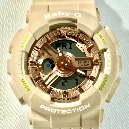 CASIO Baby-G SNIDEL Collaboration Model Pink BA-110 Ladies Watch New Battery - Picture 8 of 8