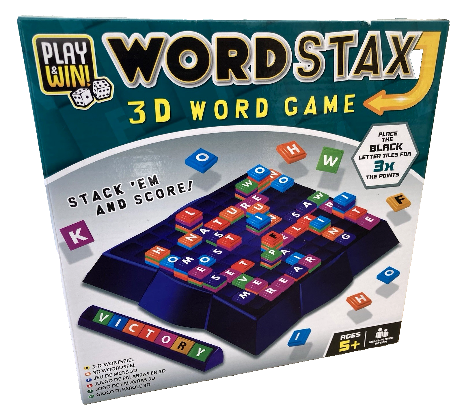 WORD STAX 3D Letter Word Scrabble Upword Scrabble Family Party Game Word Stacks