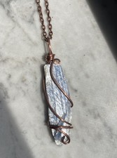 Blue Kyanite Blade Wire Wrapped Handcrafted C...