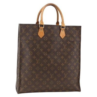 LOUIS VUITTON Monogram Sac Plat Hand Bag M51140 LV Auth th6661