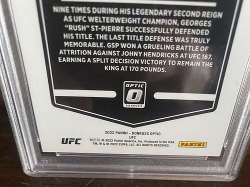 Georges St-Pierre Signed 2022 Panini Donruss Optic UFC Card PSA AUTHENTIC Auto - Bild 8 von 9