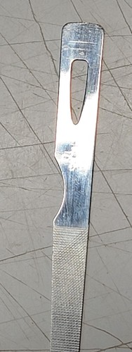 Vintage Trim Nail File Stainless Triple Cut Bassett Made In The USA - Picture 5 of 13