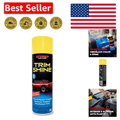 Versatile Black Trim Restorer for Interior & Exterior - Quick-Dry Formula 12 oz