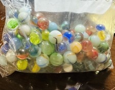 Mixed Lot Of Glass Marbles 1.4 Pounds