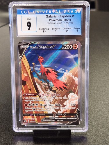 Galarian Zapdos V graded CGC 9 for sale on eBay