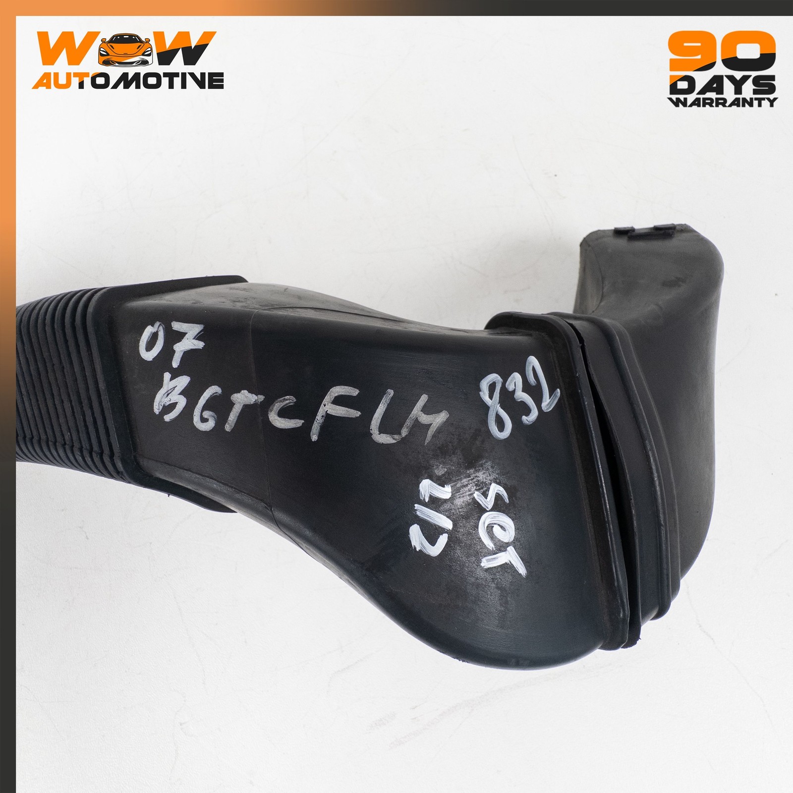 04-19 BENTLEY CONTINENTAL GTC FRONT RIGHT LEFT AIR INTAKE HOSE PIPE SET OEM