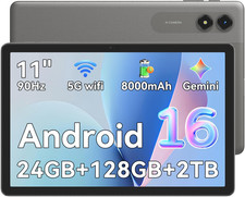Tablet 11 Inch Android 16, 24GB RAM  128GB ROM 2TB Expandable , 90Hz IPS Displ