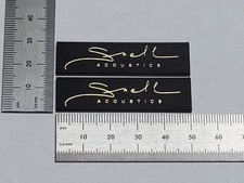 Snell Acoustics Signature Speaker Grill Badge Logo Premium Gold Pair W/ Adhesive