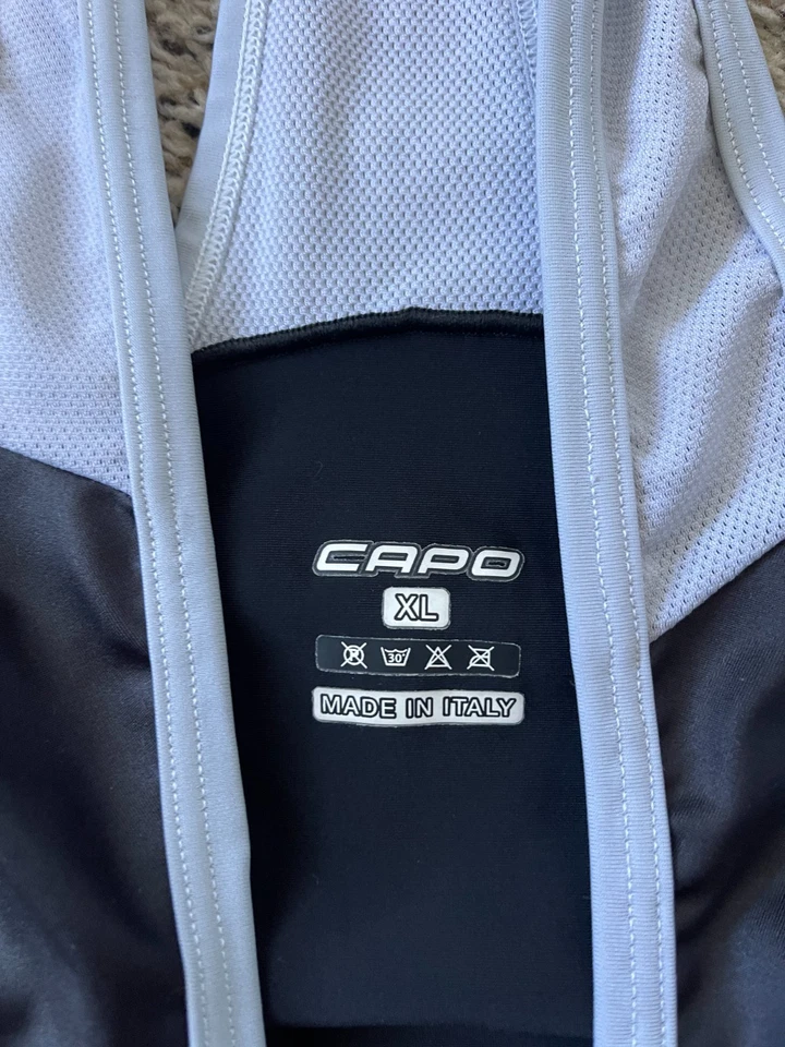 Culotte con tirantes de ciclismo acolchado Capo para hombre XL Texas Foto 3 de 4