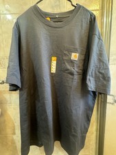 Image of Carhartt Men's Loose Fit Short Sleeve T-Shirt, Size XL, Navy/Gray Workwear