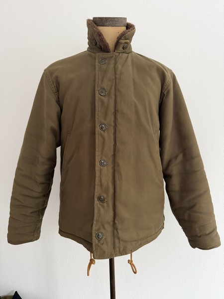 FREEWHEELERS N-1 DECK JACKET USN NAVY DEPARTMENT Fodera Alpaca Jungle Cloth Khaki