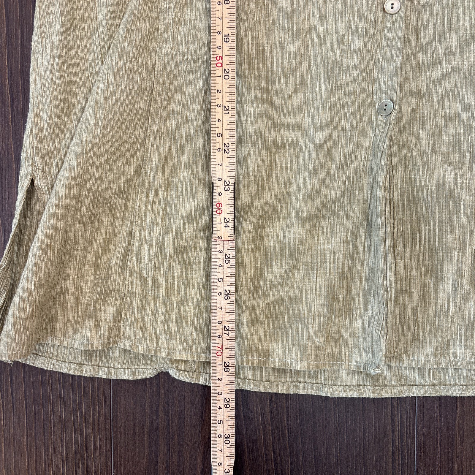 Eileen Fisher Women’s Large Organic Cotton Button Front Sustainable Tunic Top