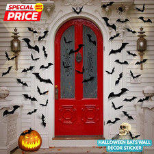 100Pcs Bats Halloween Decorations: Halloween Bats Wall D cor Sticker