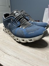 On Cloud Mens Blue Athletic Running Shoes Bre...