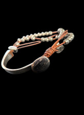 Vintage Boho Silver Tone Bead  Leather Multi-Layer Wrap Bracelet Bohemian