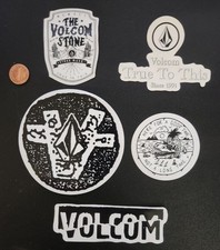 VOLCOM Surf Snowboard BMX Skateboard 5 Sticker Set Flawless NEW old stock  #58