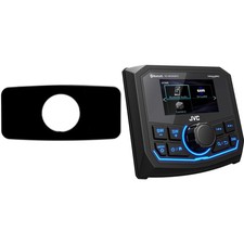 JVC KD-MR305BTS Marine Weatherproof Radio  SEADASH3B Kit - Black Finish