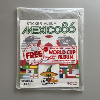 Panini Mexico 86 WM leeres Fußball Stickeralbum Vintage 1986 + Tasche