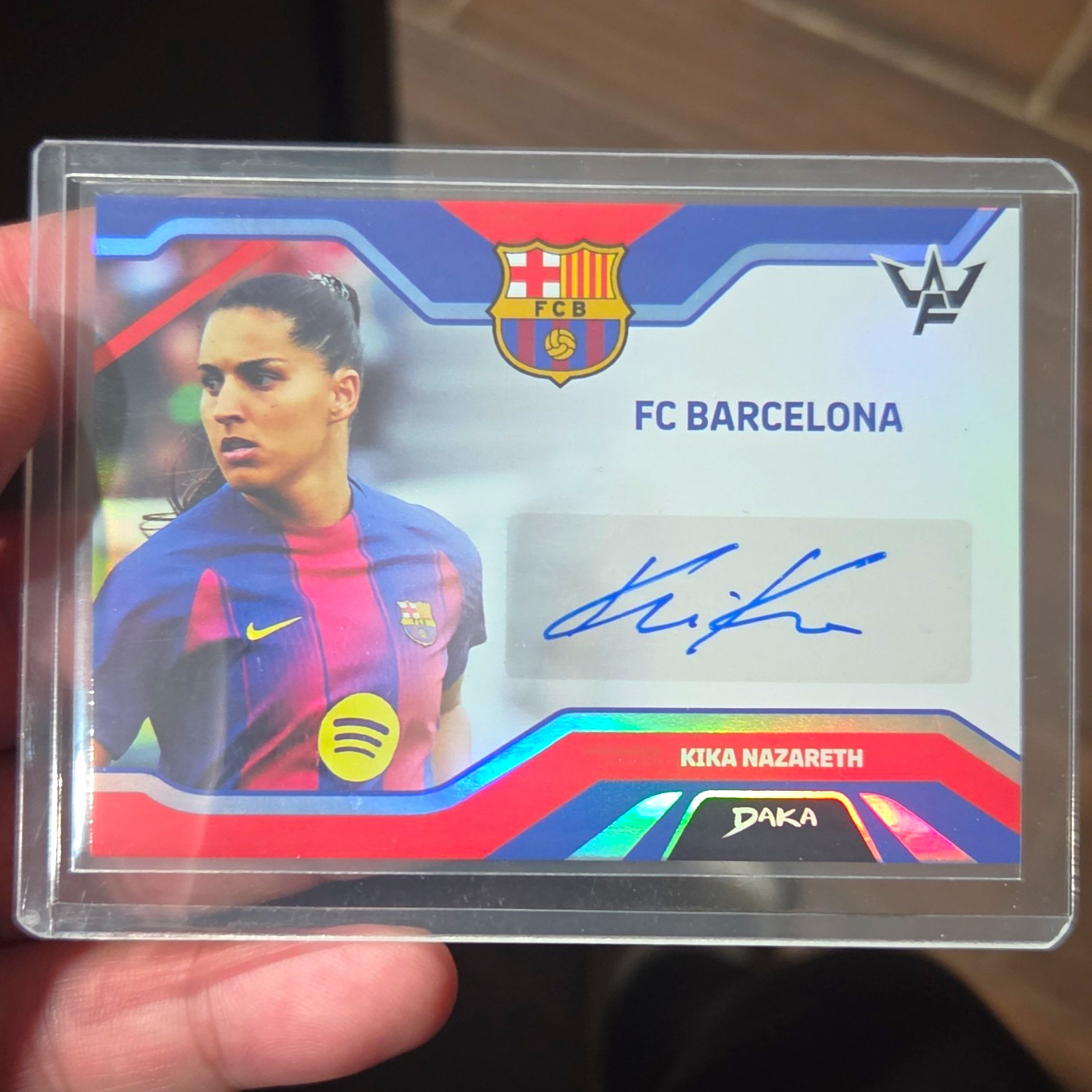 FC Barcelona Kika Nazareth DAKA Autographs AU-28-B Hard Signed Auto #/19