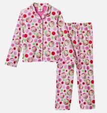 NWT Girls Elf on the Shelf 2 Piece Pajama Set - Pants  Button Down Top - Size 4