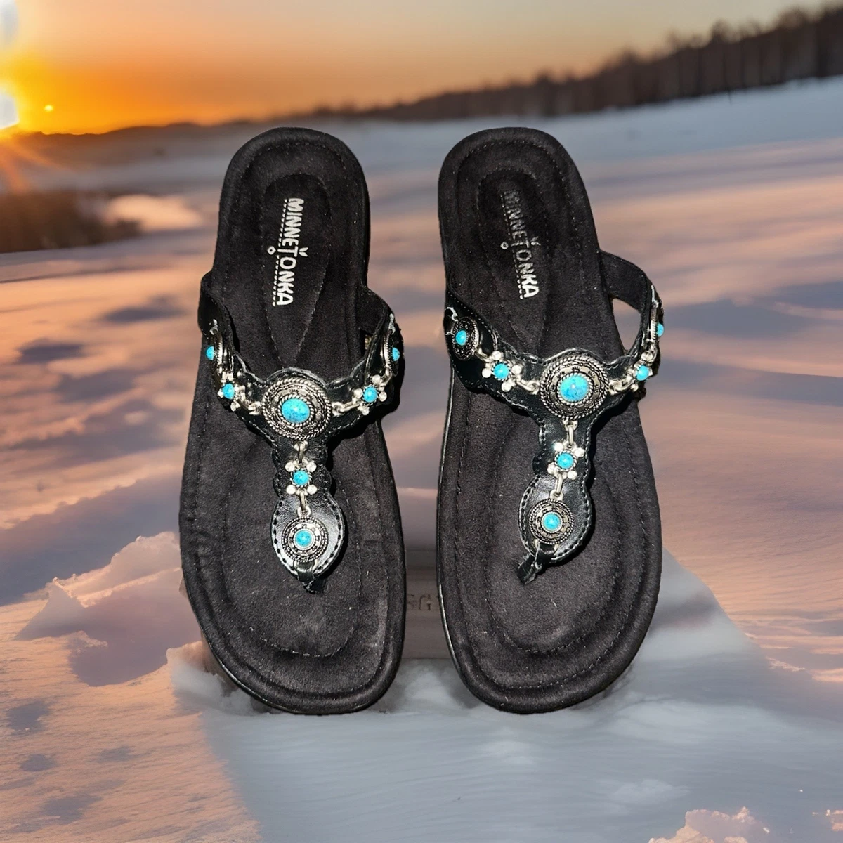 Minnetonka Boca Thong II - Sandalo Infradito Donna Con Suola Mocassino, Leggero E Imbottito
