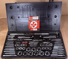 Nice Complete -  VINTAGE Craftsman USA Kromedge 59 Piece Tap & Die Set 9-52151