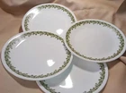 4-Vintage Corelle by Corning Spring Blossom Green Crazy Daisy   8.5” Plates