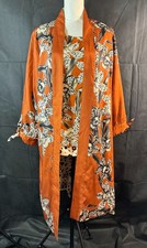 Chicos Kimono Jacket -8/10 Womens Floral Leopard Open Front W/ Inner Tank-4/6