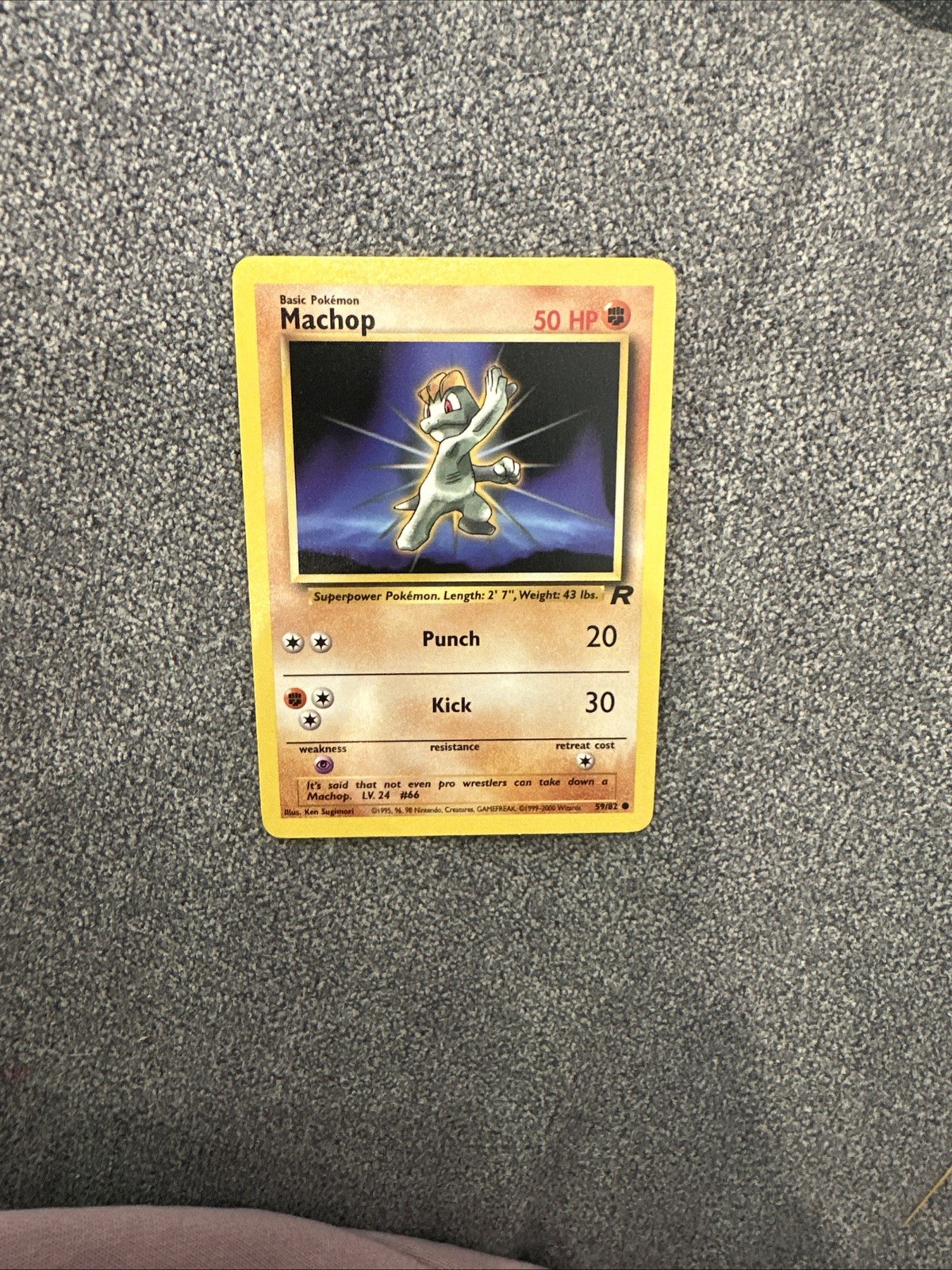 Machop 59/82 - Team Rocket - Near Mint