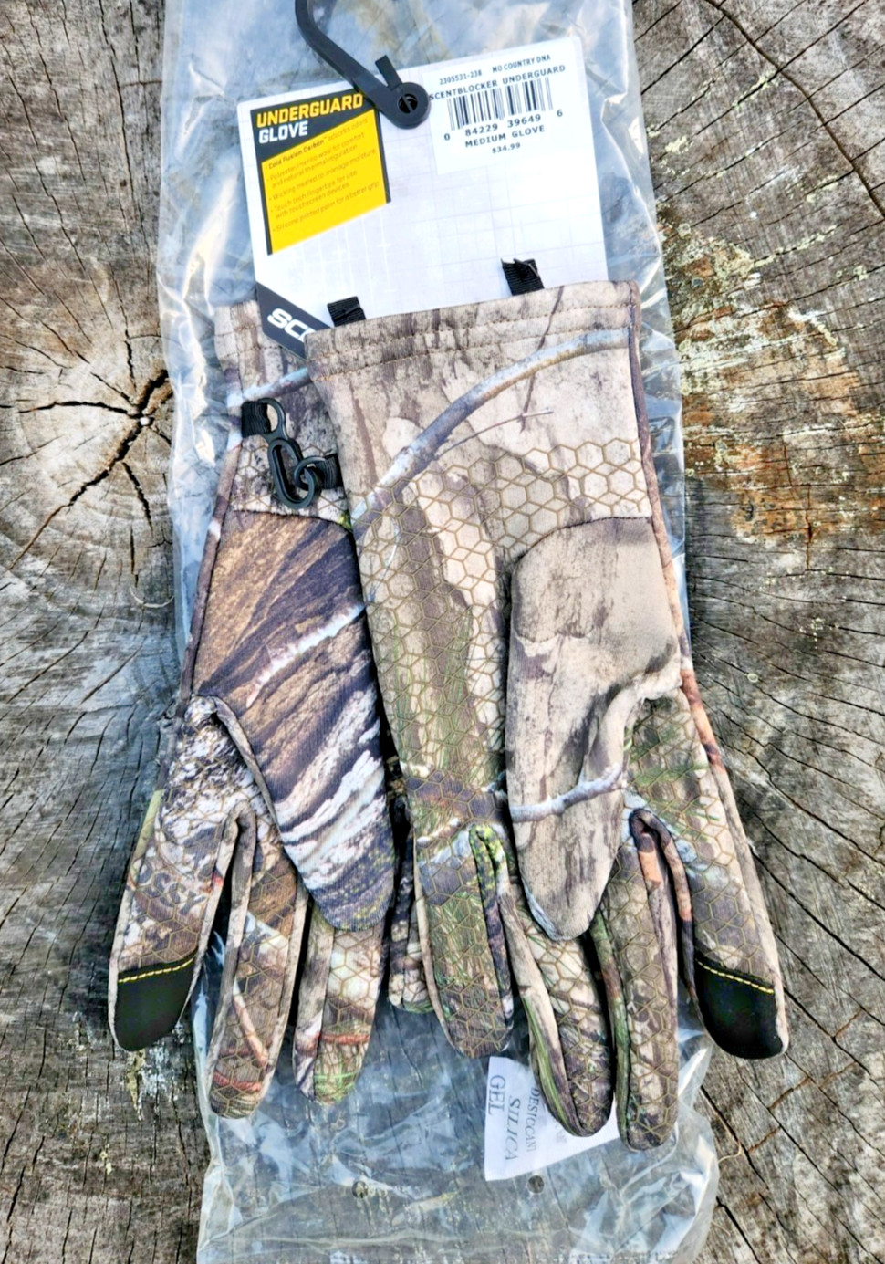 ScentBlocker Underguard Gloves Mossy Oak Country Early/Mid Season Medium $35