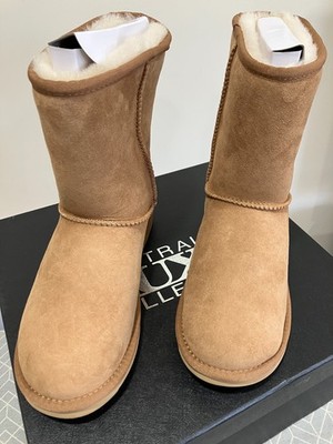 Australia Luxe Collective Boots Mens Size 9 Suede Sheepskin Lining Boots