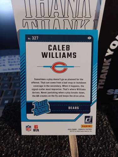 2024 Panini Donruss - Rated Rookie Caleb Williams #327 (RC) - Foto 2 di 2