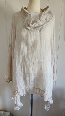 Bottega Di Brunella Linen One Size Top, Very Good Condition