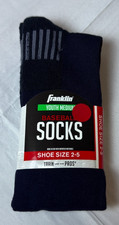 Franklin Youth Baseball Socks - Navy Blue - Youth Medium 2-5 - NWT