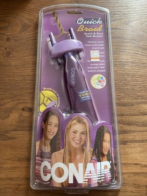 2001 CONAIR Quick Braid Quick & Easy Hair Braider With Accessories New Sealed