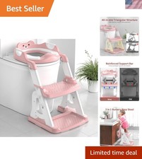 Safe and Comforting Toddler Potty Training Seat with Anti-Slip Pad   Pink